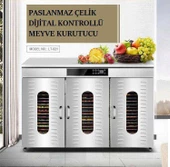 Dalle LT-021 Dijital, Paslanmaz Çelik Gıda ve Meyve Kurutma Makinesi 60 Katmanlı - 5