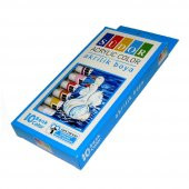 Akrilik Boya 10 Renk 9 Ml Tüp 1 Paket 10 Lu Akrilik Boya Seti - 1