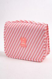Çok Fonksiyonlu Askılı Makyaj Çantası Line Desenli (büyük boy) - 3
