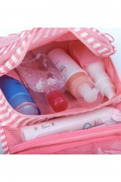 Çok Fonksiyonlu Askılı Makyaj Çantası Line Desenli (büyük boy) - 4