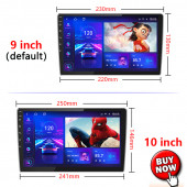 9 inç Universal Android 13 / 2-32 GB / Gerçek 2gb.ram 2Din Double Ekran Oto Multimedya arkası ince Kasa - 6