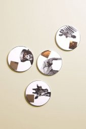 Porland Wild Life 4lü Bardak Altlığı 10cm - 1