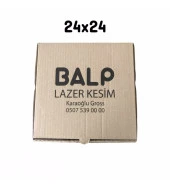 24x24 cm Ebatında 10 adet Üretim Fazlası Yazılı Karton Kutu - 1