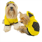 Yellow Lux Kapşonlu Sweatshirt Köpek Kıyafeti Köpek Elbisesi - 5