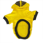 Yellow Lux Kapşonlu Sweatshirt Köpek Kıyafeti Köpek Elbisesi - 7