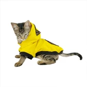 Yellow Lux Sweatshirt Kapşonlu Kedi Kıyafeti Kedi Sweatshirt - 2
