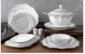 Aryıldız AR40021 Bone 60 Parça Porselen Yemek Takımı - 1