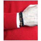 Kaplangözü - Hematit - Oniks Erkek Doğal Taş Bileklik - 3