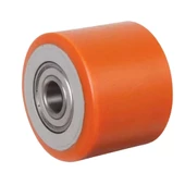 Transpalet Tekeriv Döküm Poliüretan Kaplamalı Bilyalı Rulmanlı Beyaz 82x60x20 thumbnail 1