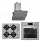 Silverline BO6504S01 - CS5343S01 - 3420 Classy 60 Gri Cam Ankastre Set - 1