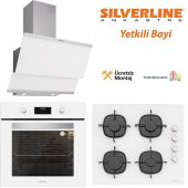 Silverline Beyaz Cam Ankastre Set BO6502W01 - CS5349W01 - 3420 - 1