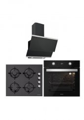 Silverline Siyah Cam Ankastre Set BO6504B01 - CS5349B01 - 3420 Classy - 1