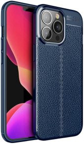 Apple iPhone 14 Pro Kılıf Deri Görünüm Sert Karbon Kapak - 2