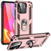 Xiaomi Redmi 10C Kılıf Yüzüklü Standlı Tank Zırh Silikon - 4