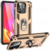 Xiaomi Poco C40 Kılıf Yüzüklü Standlı Tank Zırh Silikon - 6