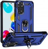 Xiaomi Redmi Note 11S Global Kılıf Yüzüklü Standlı Tank Zırh Silikon - 3