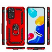 Xiaomi Redmi Note 11S Global Kılıf Yüzüklü Standlı Tank Zırh Silikon - 11