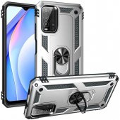 Xiaomi Redmi 9T Kılıf Yüzüklü Standlı Tank Zırh Silikon thumbnail 1