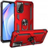 Xiaomi Redmi 9T Kılıf Yüzüklü Standlı Tank Zırh Silikon thumbnail 2