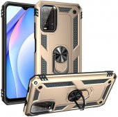 Xiaomi Redmi 9T Kılıf Yüzüklü Standlı Tank Zırh Silikon thumbnail 5