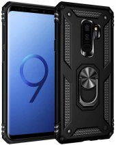 Samsung Galaxy S9 Plus Kılıf Yüzüklü Standlı Tank Zırh Silikon - 5