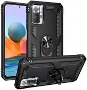 Xiaomi Redmi Note 10 Pro Kılıf Yüzüklü Standlı Tank Zırh Silikon - 5