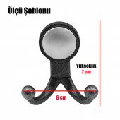 Vestiyer Duvar Askısı Dolap Elbise Askılığı Füme Metal Askı - 3