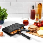 Schafer Tastemake Döküm Ocak Üstü Tost Izgara 20x26 Cm-2 Parça - 3