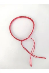 Kırmızı Bileklik Uğur Şans Aşk Bilekliği Makrome İp Ayarlanabilir Bilezik Kadın Kız Takı - 3