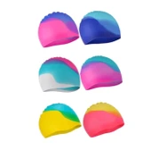 Siyah Silikon Renkli Bone Düzrenk Slikon Bone Mavi - Beyaz Standart - 8