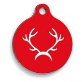 Christmas Serisi Merry Deer Horn Yuvarlak Kedi ve Köpek Künyesi - 1
