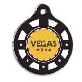 Poker Chip Yuvarlak Kedi ve Köpek Künyesi - 1