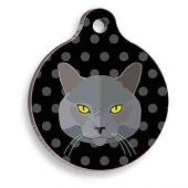 Russian Blue Yuvarlak Kedi Künyesi - 1