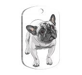 French Bulldog 3 Resimli Köpek Künyesi - 1