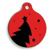 Christmas Serisi Comic Tree Yuvarlak Kedi ve Köpek Künyesi - 1