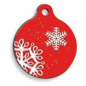 Christmas Serisi Red Star Yuvarlak Kedi ve Köpek Künyesi - 1