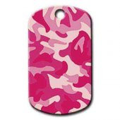 Pembe Kamuflaj Kedi Köpek Künyesi Small 2 x 3,5 cm - 1