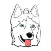 Sibirya Kurdu Köpek Künyesi (Beyaz) - 1