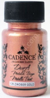 Cadence Dora Metalik Boya 128 Zinober Altın 50ML - 1