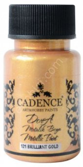 Cadence Dora Metalik Boya 121 Brilliant Gold 50ML - 1