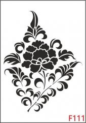 Çiçek Desen Stencil Şablon (21x30) F-111 - 1