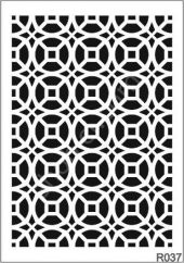 Ardışık Desen Stencil Şablon (25x35) R-037 - 1