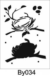Boyutlu Desen Stencil Şablon (15x20) BY-034 - 1