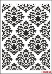 Damask Desen Stencil Şablon (35x50) DA-034 - 1