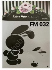 Fatma Metin Serisi - Boyutlu Stencil 032 20x20cm thumbnail 1
