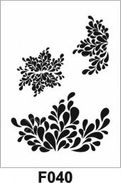 Çiçek Desen Stencil Şablon (21x30) F-040 - 1