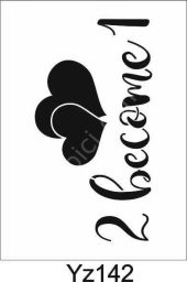 Yazı Desenler Stencil Şablon (21x30) YZ-142 - 1