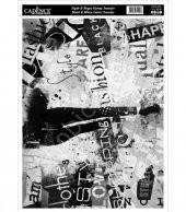 KTS-02 Siyah Beyaz Kumaş Transfer 21x30 - 1