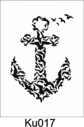 Kuş Temalı Desenler Stencil Şablon (21x30) KU-017 - 1