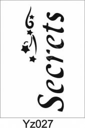 Yazı Desenler Stencil Şablon (15x30) YZ-027 - 1